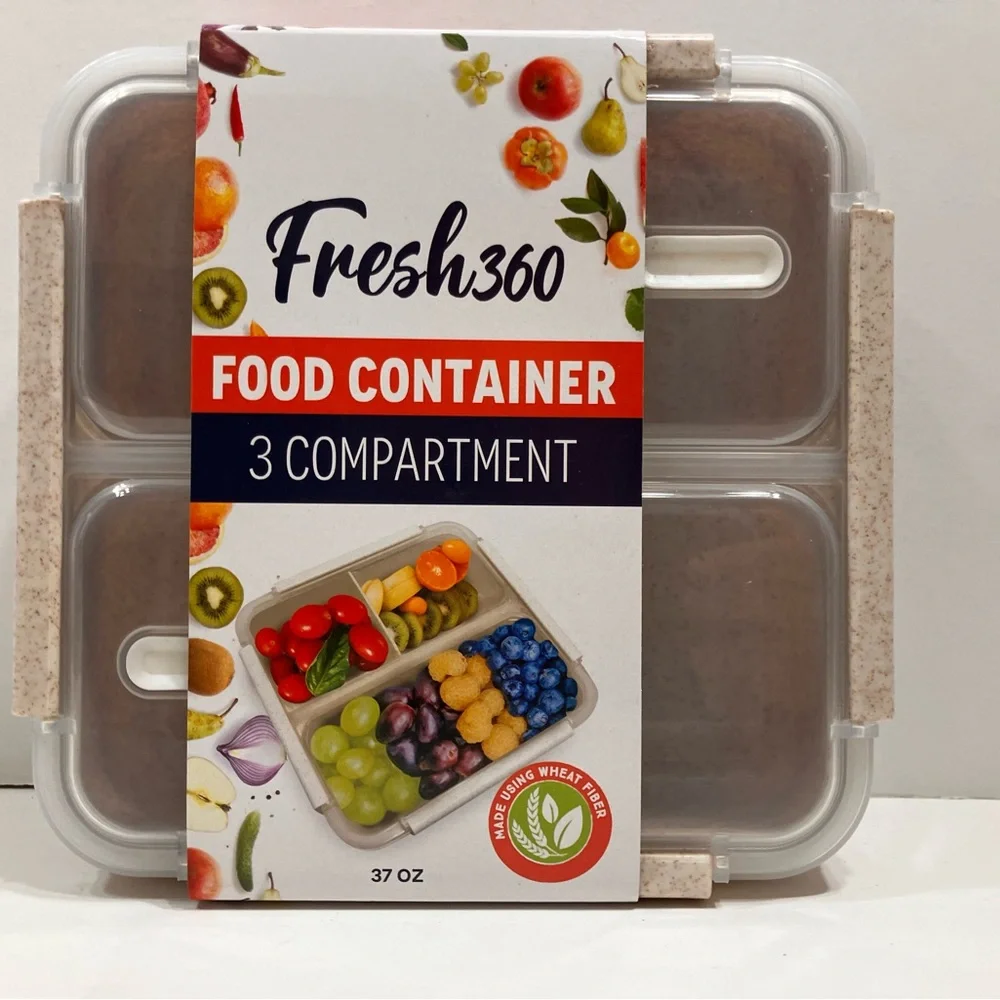Fresh360 3-Compartment Food Container